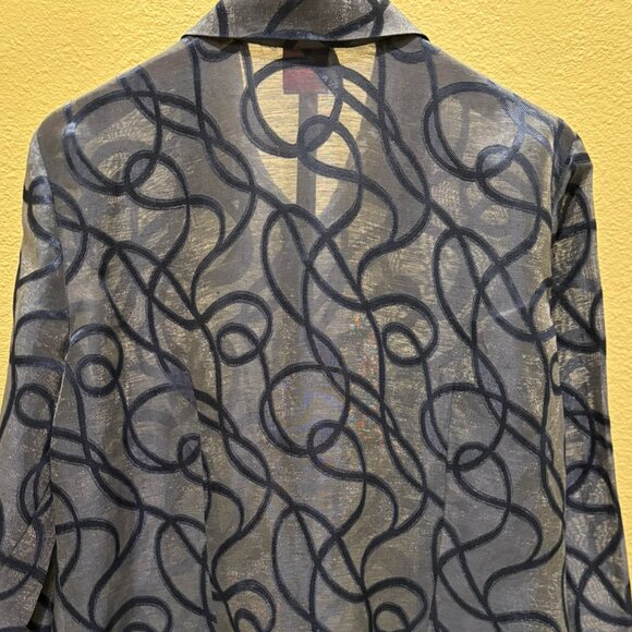 FINAL PRICE - Oscar de la Renta Women’s Silk Blend Embriodery Blouse GLAM Size L - Picture 2 of 6
